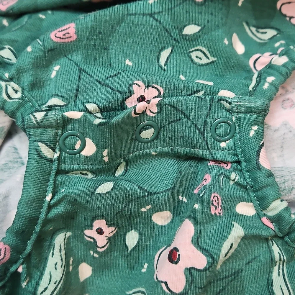 Ruffle Butts Floral One Piece Bubble Romper Size 2T Long Sleeve Ruffles